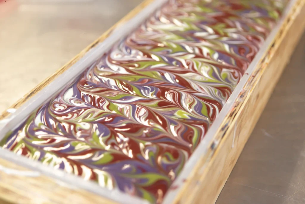 Goat Milk Soap poured into its mold